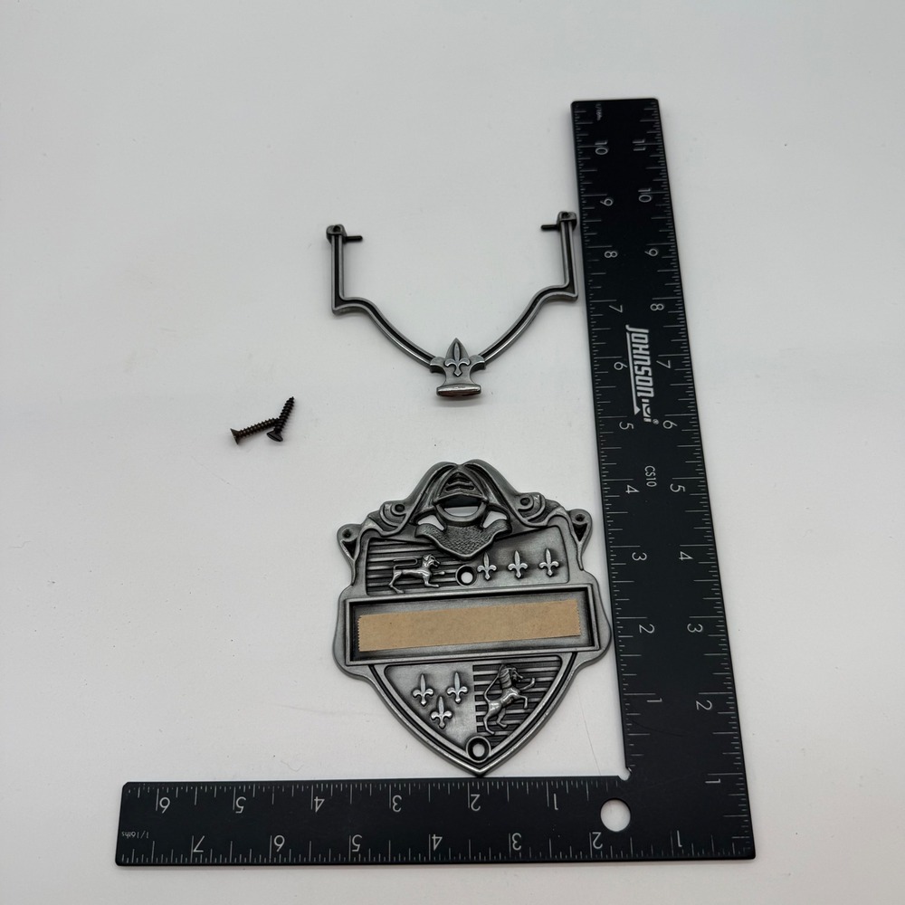 Complete Vintage 1970s Squire Heraldic Shield Door Knocker with Screws USA